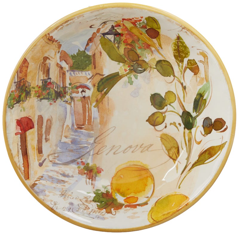Certified International Piazzette 9.25" Soup/Pasta Bowls, Assorted Designs, Set of 4 - Image 2